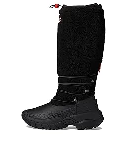 靴 HUNTER WOMEN SHERPA BOOT Hunter Women SHERPA HUNTER WEBBING BOOT WFS2240 - Black